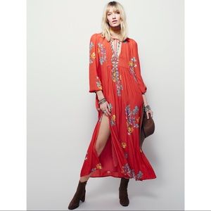 Free People boho “Rosemary” maxi dress NWOT